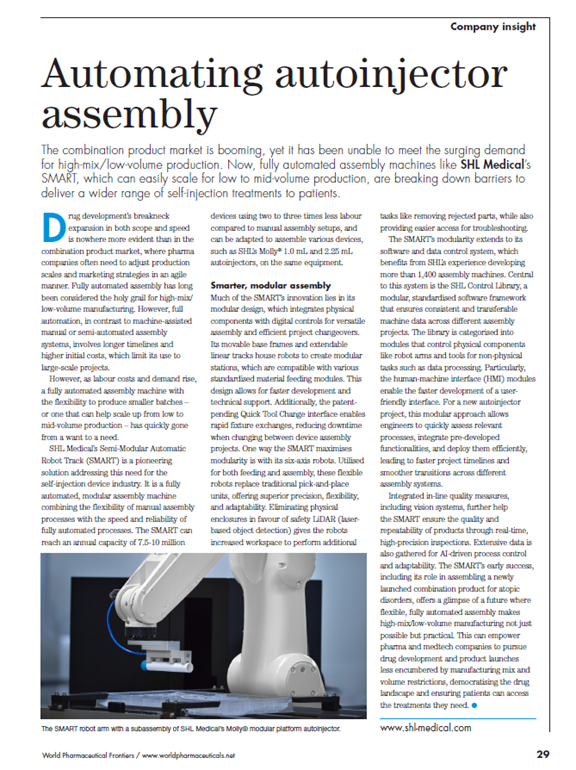 The article takes a closer look on SHL’s SMART system and its role in addressing the increasing demand for high-mix/low-volume production